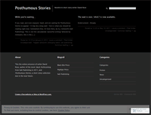 Tablet Screenshot of posthumousstories.wordpress.com