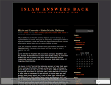 Tablet Screenshot of islamanswersback.wordpress.com
