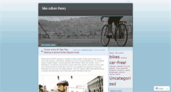Desktop Screenshot of bikeculturetheory.wordpress.com
