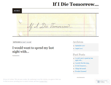 Tablet Screenshot of ifidietomorrow.wordpress.com