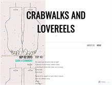 Tablet Screenshot of crabwalksandlovereels.wordpress.com