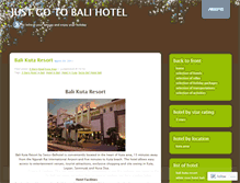 Tablet Screenshot of justgotobalihotel.wordpress.com