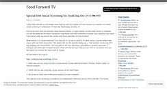 Desktop Screenshot of foodforwardtv.wordpress.com