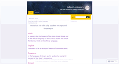 Desktop Screenshot of indianlanguage.wordpress.com