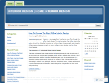 Tablet Screenshot of homeinteriordesign.wordpress.com