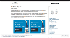 Desktop Screenshot of haniffikri.wordpress.com