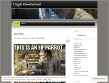 Tablet Screenshot of fragiledevelopment.wordpress.com