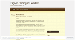 Desktop Screenshot of hamiltonpigeonracing.wordpress.com