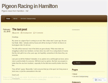 Tablet Screenshot of hamiltonpigeonracing.wordpress.com