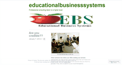 Desktop Screenshot of educationalbusinesssystems.wordpress.com