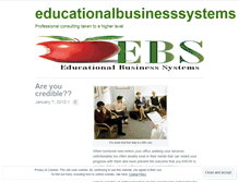 Tablet Screenshot of educationalbusinesssystems.wordpress.com