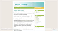 Desktop Screenshot of practicalarchimate.wordpress.com