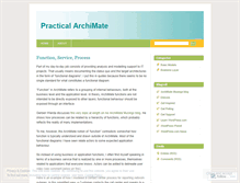 Tablet Screenshot of practicalarchimate.wordpress.com