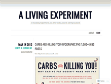 Tablet Screenshot of alivingexperiment.wordpress.com