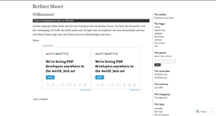 Desktop Screenshot of berlinermauer.wordpress.com
