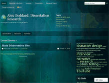 Tablet Screenshot of aliegdissertation.wordpress.com