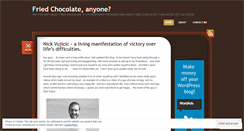 Desktop Screenshot of friedchocolate.wordpress.com