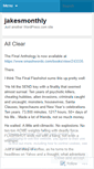 Mobile Screenshot of jakesmonthly.wordpress.com