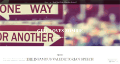 Desktop Screenshot of girlloveszombie.wordpress.com