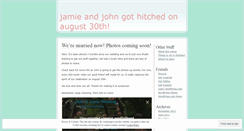 Desktop Screenshot of jamieandjohn.wordpress.com