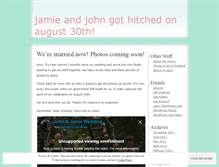 Tablet Screenshot of jamieandjohn.wordpress.com