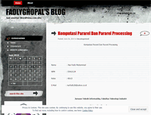 Tablet Screenshot of fadlyghopal.wordpress.com