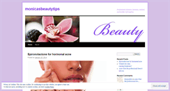 Desktop Screenshot of monicasbeautytips.wordpress.com