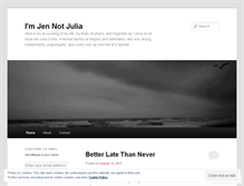 Tablet Screenshot of jennotjulia.wordpress.com