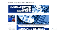 Desktop Screenshot of clinicalpediatricallergy.wordpress.com