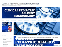 Tablet Screenshot of clinicalpediatricallergy.wordpress.com