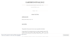 Desktop Screenshot of earthfestival2012.wordpress.com