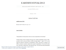 Tablet Screenshot of earthfestival2012.wordpress.com