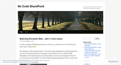 Desktop Screenshot of nocodesharepoint.wordpress.com