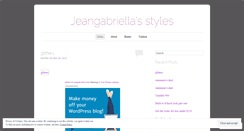 Desktop Screenshot of jeangabriellastyles.wordpress.com