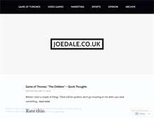 Tablet Screenshot of joedale.wordpress.com