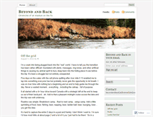Tablet Screenshot of beyondandback.wordpress.com