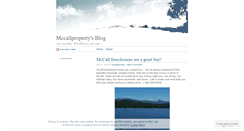 Desktop Screenshot of mccallproperty.wordpress.com