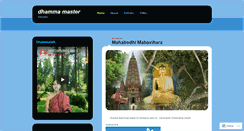 Desktop Screenshot of dhammamaster.wordpress.com