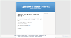 Desktop Screenshot of egoelectricscooter.wordpress.com