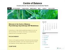 Tablet Screenshot of centreofbalance.wordpress.com