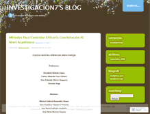 Tablet Screenshot of investigacion7.wordpress.com