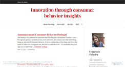 Desktop Screenshot of innovationthroughconsumerinsights.wordpress.com