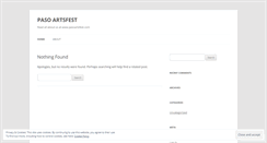 Desktop Screenshot of pasoartfestival.wordpress.com