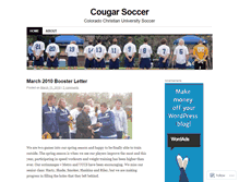 Tablet Screenshot of cougarsoccer.wordpress.com