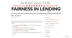 Desktop Screenshot of americansforfairnessinlending.wordpress.com