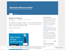 Tablet Screenshot of electronicresources.wordpress.com
