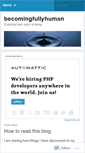 Mobile Screenshot of becomingfullyhuman.wordpress.com