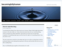 Tablet Screenshot of becomingfullyhuman.wordpress.com