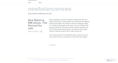 Desktop Screenshot of newbalancenews.wordpress.com