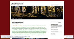 Desktop Screenshot of lifesornament.wordpress.com
